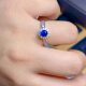Natural royal blue sapphire ring 5 x 6 925 silver precision inlaid fine colored gemstone jewelry