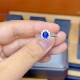Natural royal blue sapphire ring 5 x 6 925 silver precision inlaid fine colored gemstone jewelry