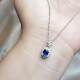 Natural royal blue sapphire pendant