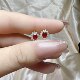 Natural pigeon blood red ruby ​​Princess Diana style earrings