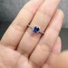 Natural royal blue sapphire ring 4 x 5 925 silver finely inlaid fashionable luxury colored gemstone jewelry