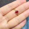Natural pigeon blood red ruby 925 silver ring