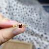 Natural pigeon blood red ruby ring 4×5 925 silver finely inlaid natural colored gemstone jewelry