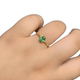 S925 silver emerald ring natural micro oil color treasure