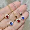 Natural Royal Blue Pigeon Blood Ruby Princess Diana Jewelry