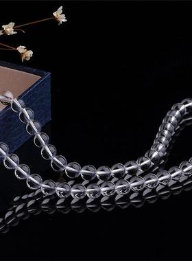 天然白水晶项链女男小众设计感