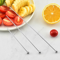 Stainless Steel Fruit Needle Creative Cocktail Sign Fruit Sign Bar Fruit Fork Wine Tastings Wine With Fruit Sign