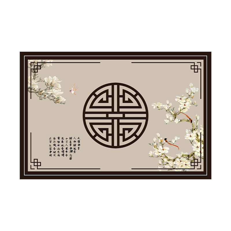 新中式入户门地垫耐脏可擦免洗门垫家用进门口脚垫子客厅地毯防滑,淘宝优惠券,粉丝福利购,淘宝优惠卷