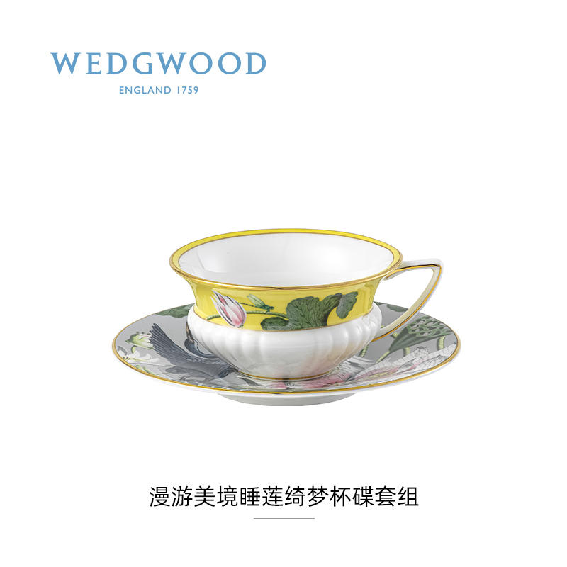 WEDGWOOD玮致活漫游美境茶杯碟骨瓷杯碟欧式小奢华咖啡杯碟结婚 - 图3