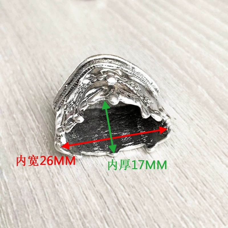 三角包山猪牙藏银合金吊坠帽制作汽车钥匙扣及其他DIY饰品配件 - 图2