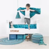 Скандинавская кроватка для приставной кровати из натурального дерева, Германия