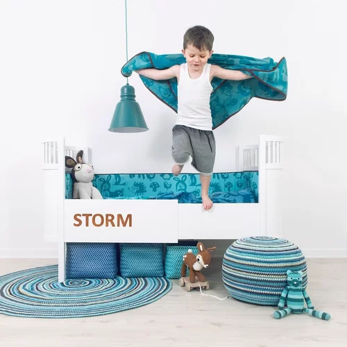 Скандинавская кроватка для приставной кровати из натурального дерева, Германия