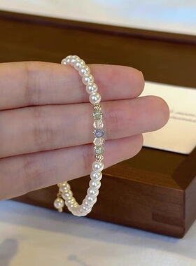 彩色串珠手链简约轻奢气质小众高级感设计手饰基础款百搭手串首饰