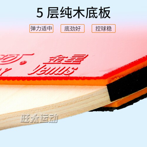 银河乒乓球拍小学生1星2星3星4星三星四星儿童训练兵乓拼乒球单拍 - 图2