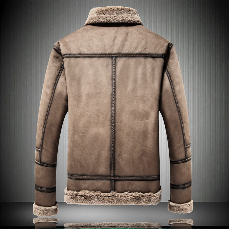 冬季男士休闲翻领皮毛一体仿鹿皮绒皮衣加绒保暖大码麂皮绒外套,淘宝优惠券,粉丝福利购,淘宝优惠卷