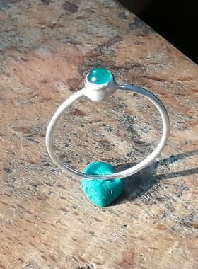 999纯银手工玉髓戒指戒指999