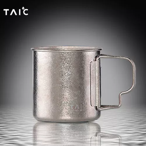 Британский Taic Titanium Pure Titanium Water Cup Cup Cust может сложить свежую консервацию на открытом воздухе высокая подарка на кофейную чашку.