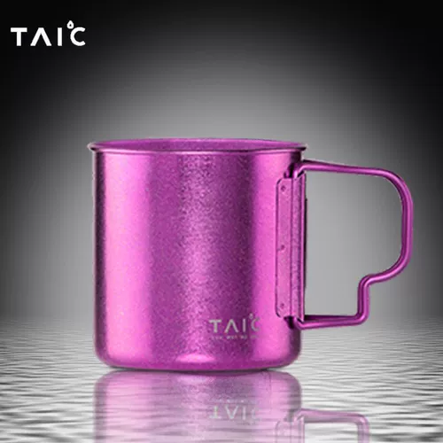 Британский Taic Titanium Pure Titanium Water Cup Cup Cust может сложить свежую консервацию на открытом воздухе высокая подарка на кофейную чашку.