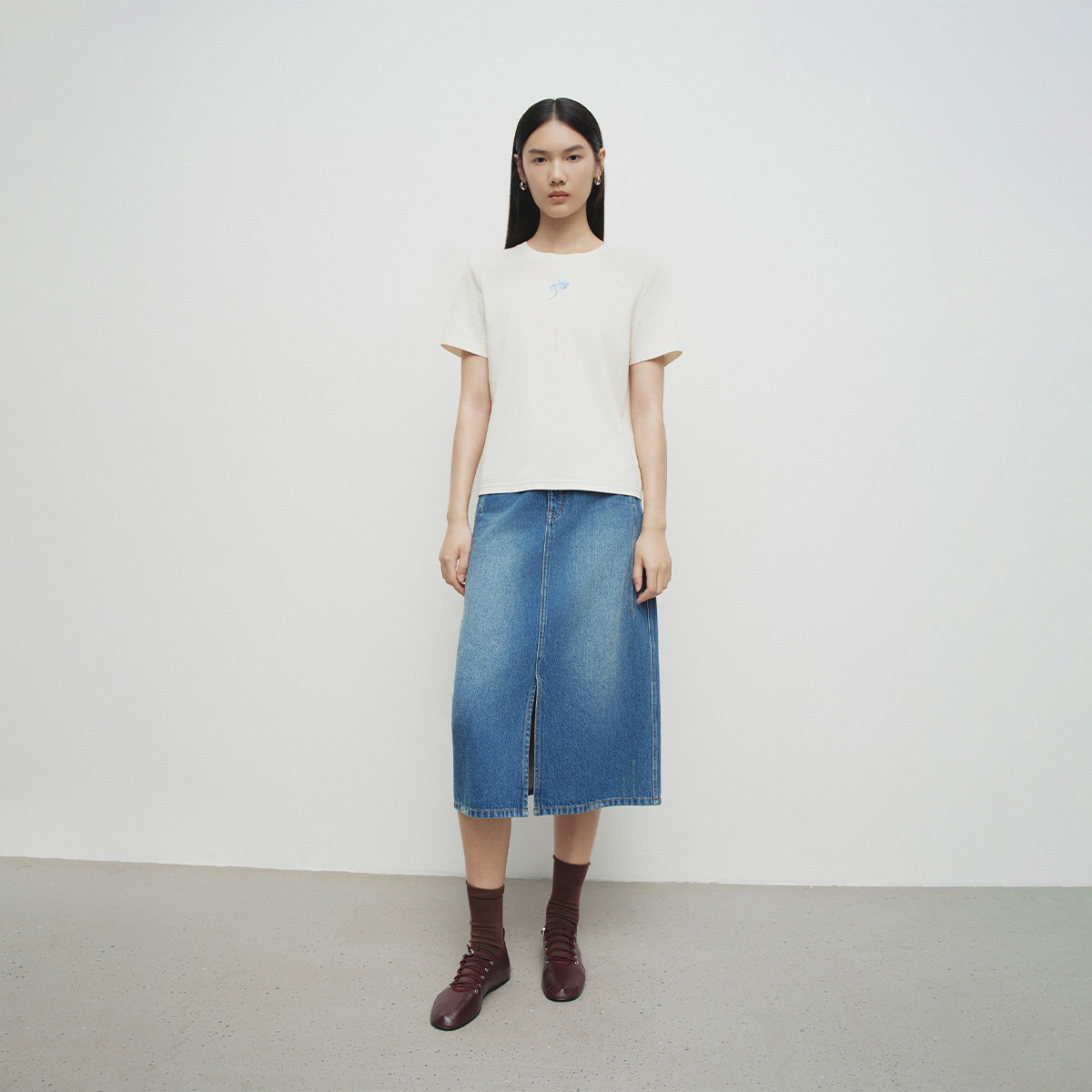 播商场同款美式洋气短袖T恤女春夏独特休闲上衣BDS1YD1561