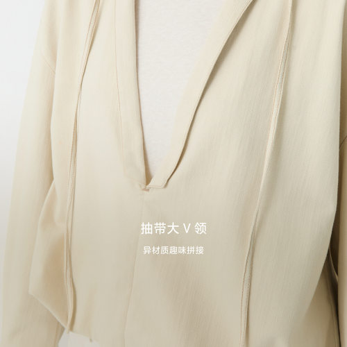 播26夏新品长袖衬衫女假两件休闲风宽松上衣DDT2CD5633 - 图2