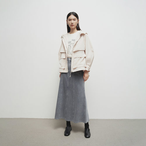 播商场同款连帽工装短外套女春秋新款户外穿搭上衣BDS1WD1162 - 图2