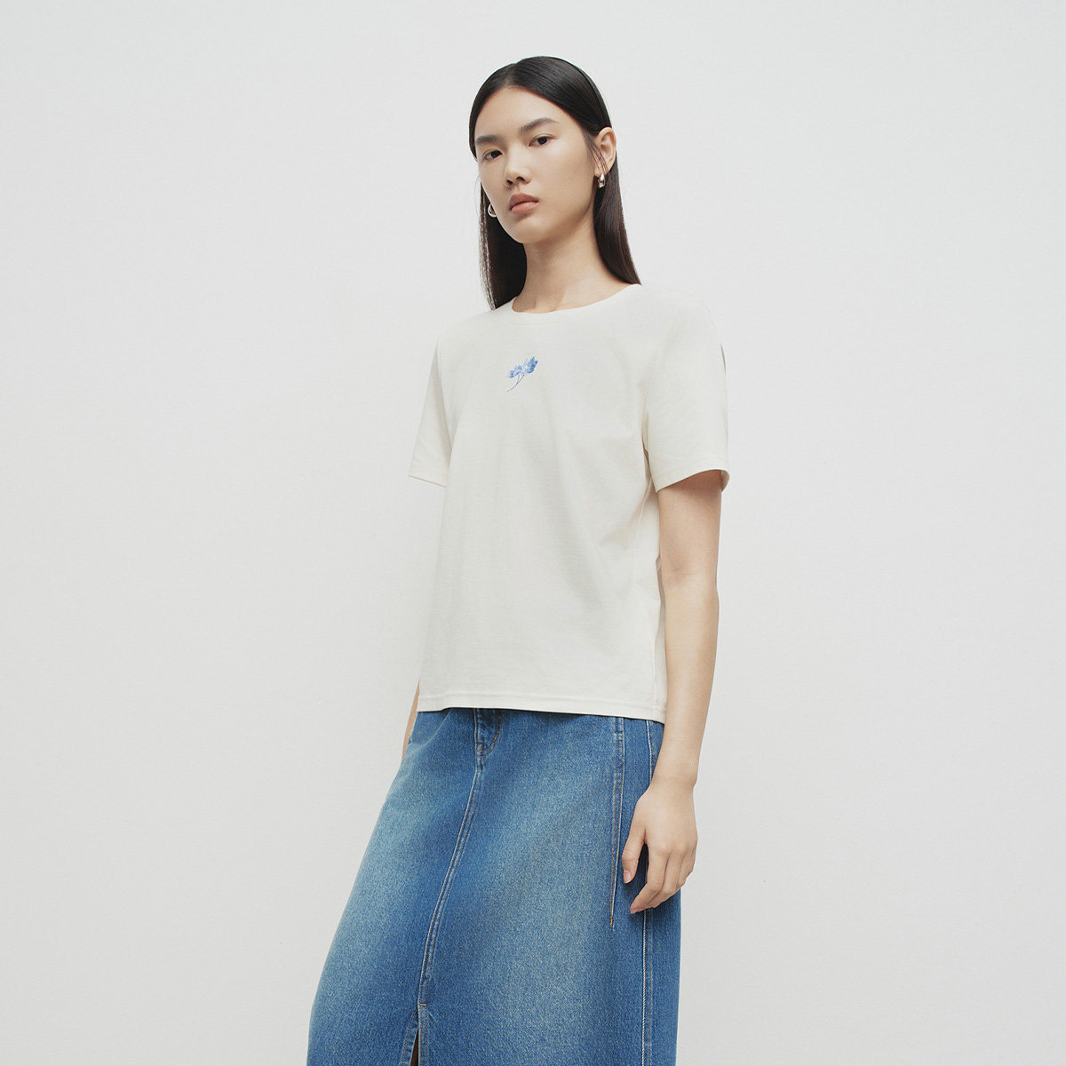 播商场同款美式洋气短袖T恤女春夏独特休闲上衣BDS1YD1561