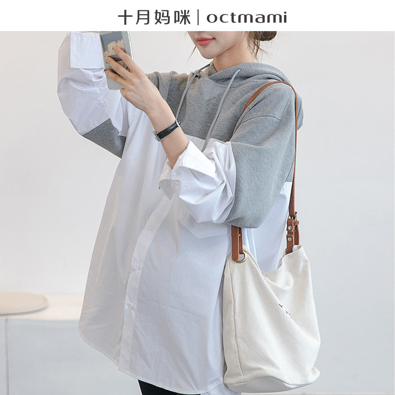 【专柜同款】十月妈咪新款孕妇装衬衫 十月妈咪卫衣/绒衫