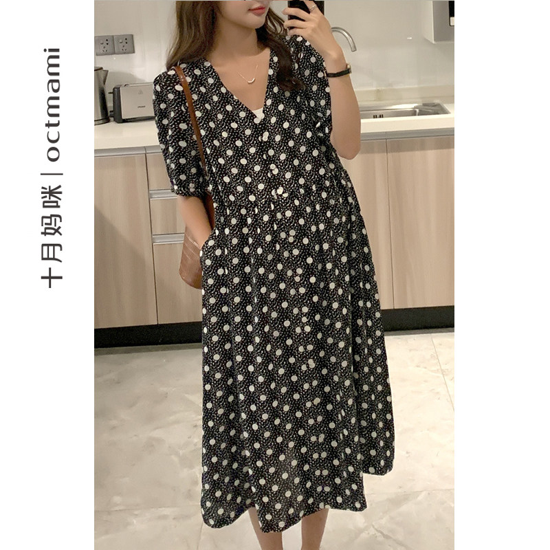 十月妈咪孕妇2023新款夏季连衣裙 十月妈咪连衣裙