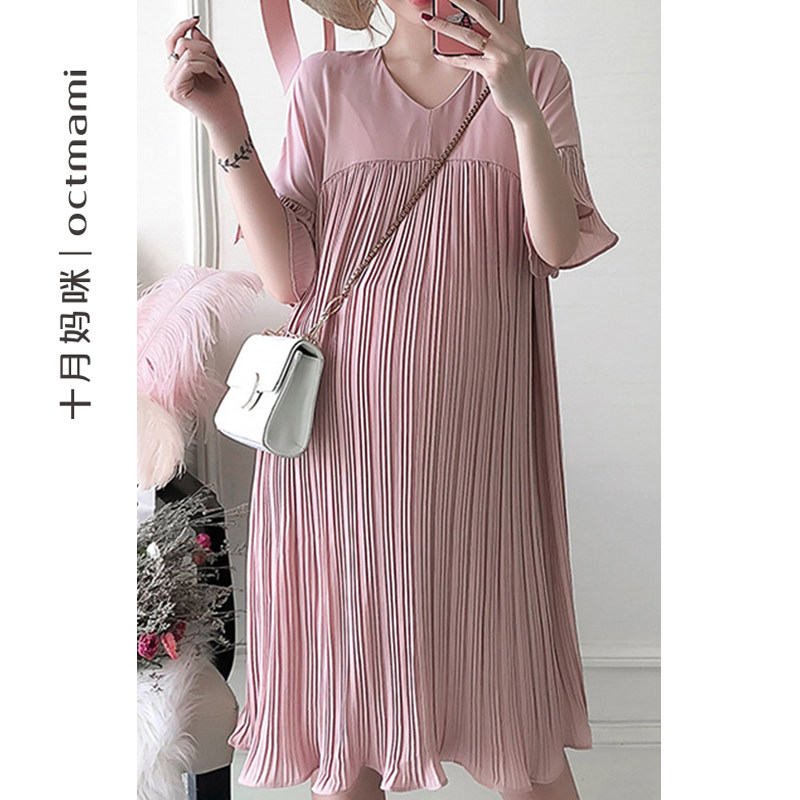 【新品】十月妈咪夏季孕妇休闲外穿 十月妈咪连衣裙