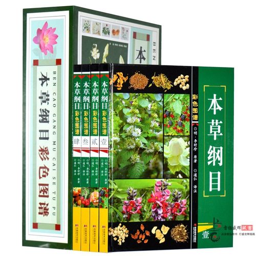 本草纲目正版彩图 图解白话彩图版药方药膳 李时珍原著中医医学书籍大全 中草药彩色图谱大全 中医养生畅销医学书籍 精装全集4册 - 图1