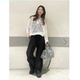 JS2026 ພາກຮຽນ spring ແລະ summer sheer lace flower cross strap hooded ເສື້ອ retro ຫຼຸດຜ່ອນອາຍຸ