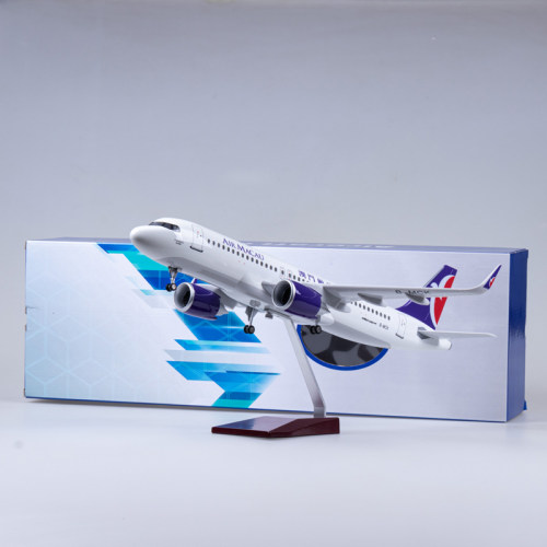 带灯47cm澳门航空空客A320neo仿真客机飞机模型澳航拼装摆件收藏 - 图1