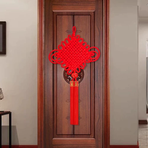 2025 Новый китайский подвесной узел для гостиной, высококачественный большой красный кулон с изображением удачи, входная дверь, украшение для городского дома