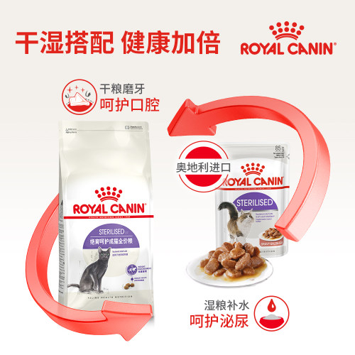 皇家猫粮SA37绝育专用2kg母猫公猫泌尿道呵护阉割拒绝肥胖猫咪粮 - 图3