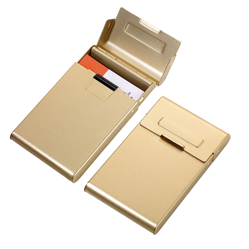 德国Troika 创意金属名片夹 男士式商务便携式简约口袋推式名片盒