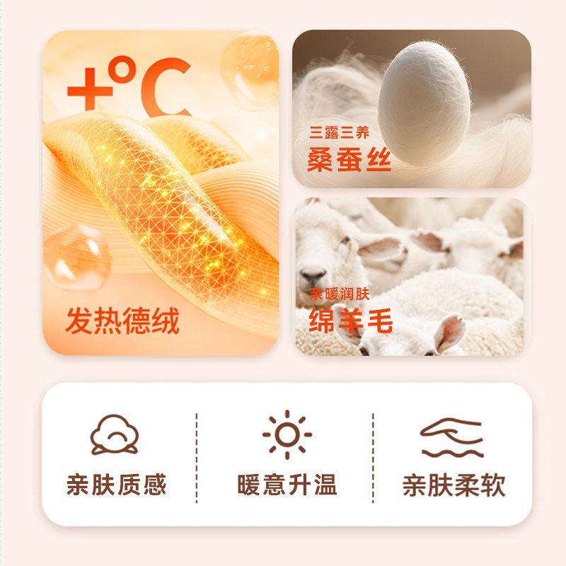 【杉家】2025年新款百搭休闲软糯舒适亲肤加厚修身保暖内衣套装,淘宝优惠券,粉丝福利购,淘宝优惠卷