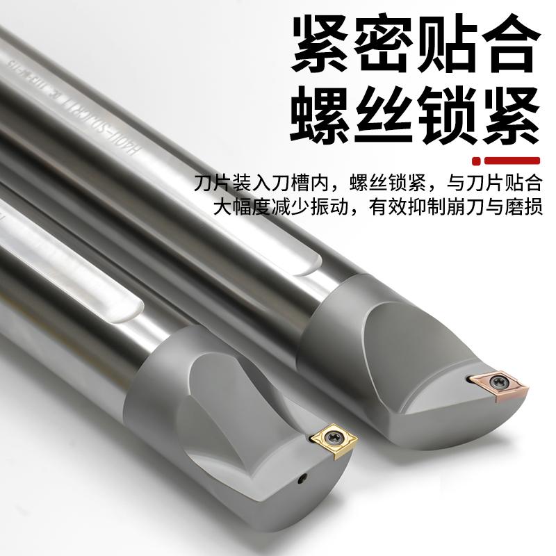 数控镗孔内孔刀杆 防震抗震高速钢车刀H32T/H40U/H50V/SCLCR09/06 - 图3