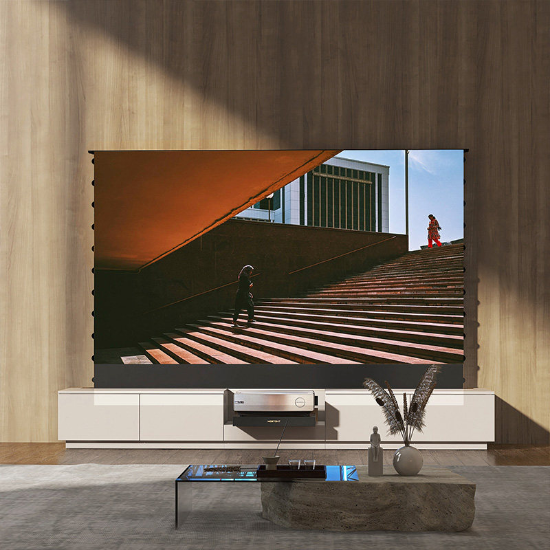 Nick Aijia laser TV floor-mounted screen integrated cabinet
