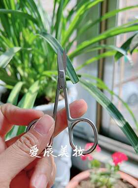 简芬妮美容小剪刀直口弯口圆头