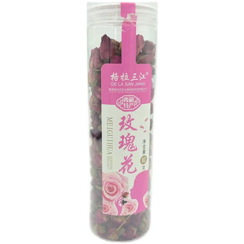 玫瑰花茶 青海格拉三江玫瑰花干花蕾60g 女生花草茶泡茶泡水 - 图3