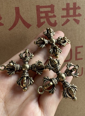 老库存老铜器金刚杵挂件吊坠