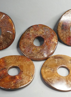 回流创汇老物件和田玉玉壁配饰古玉老玉编号M5