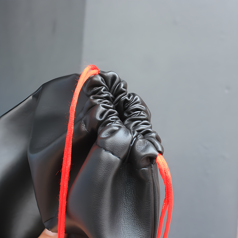 PU收纳袋 束口袋 保护袋 20*21厘米适用于耳机数码配件鼠标充电宝