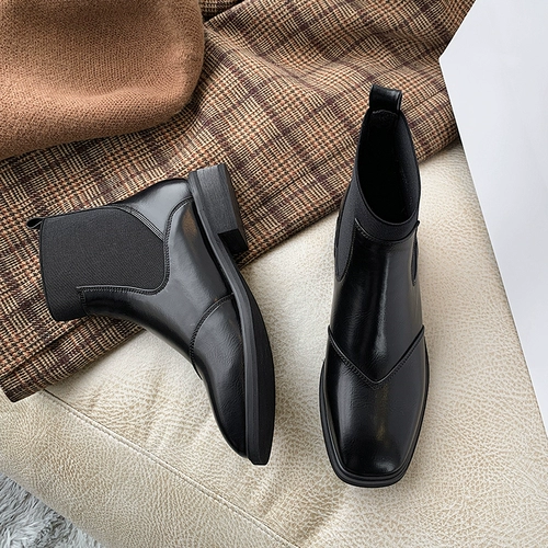 Демисезонные челси, флисовые короткие сапоги в английском стиле, ботильоны, ботинки, коллекция 2022, в британском стиле