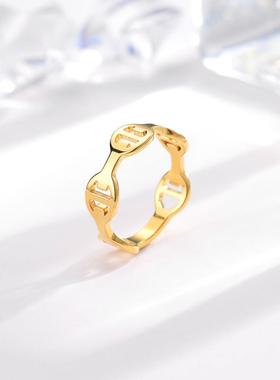 钛钢戒指女韩版简约冷淡风小众