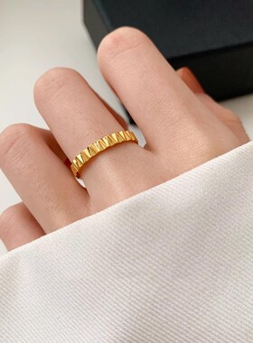 尾戒小号五号钛钢时尚戒指ring女