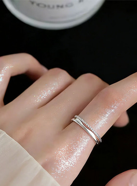 法式新款ring轻奢开口可调节戒指