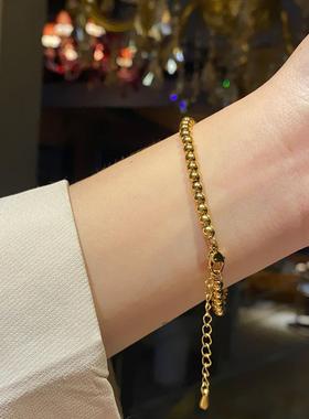 简约白贝蝴蝶金豆钛钢手链女韩版