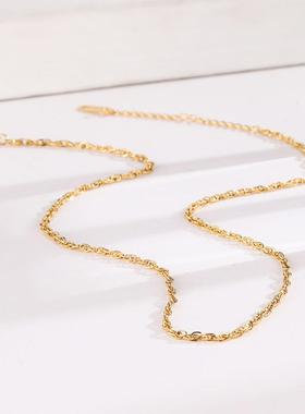 简约裸链1.8mm绞丝链项链不掉色