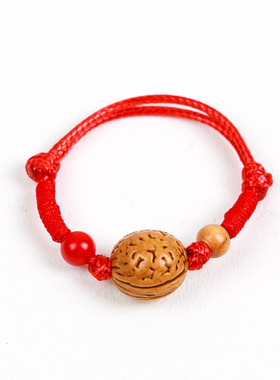 防惊吓新生儿手链桃澜桃核可调节